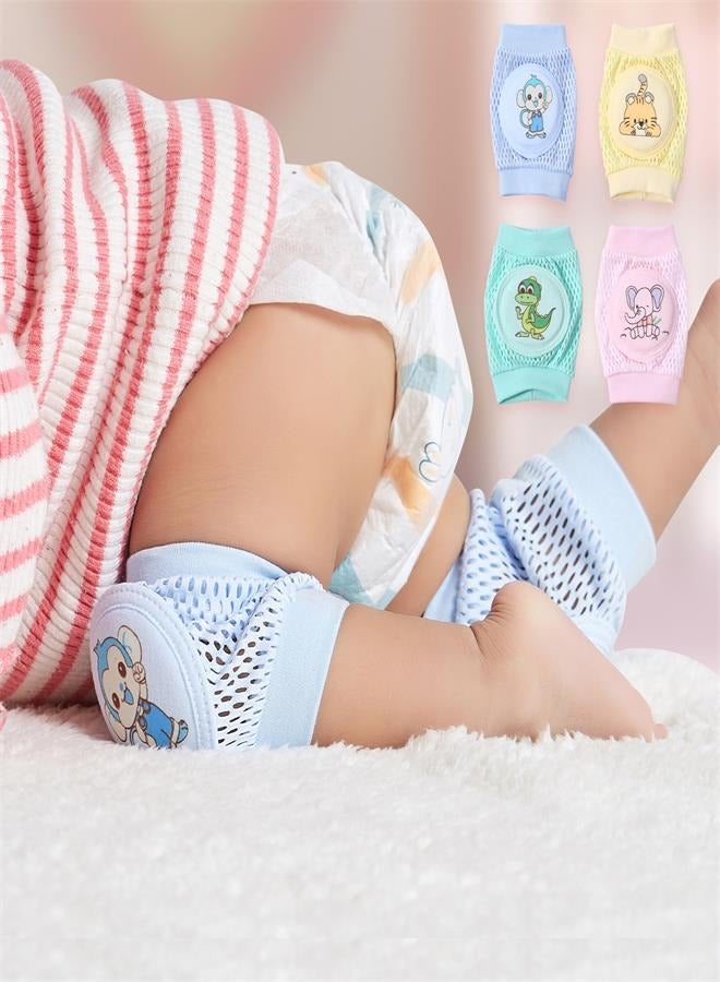 4 Pair Kids Knee Pads, Sweat Wicking Infant Elbow Pads Creeper Knee Pads Infant Knee Pads for Crawling - Image 2