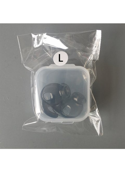 Universal For Apple AirPods 3/4 Generation Ear Hanging Bluetooth Headset Silicone Ear Cap Shark Fin Sports Anti-drop Earmuffs-Color:Transparent Black [l Size]-Applicable Models:Airpods 3/4 Generation Universal Shark Fin Ear Hooks