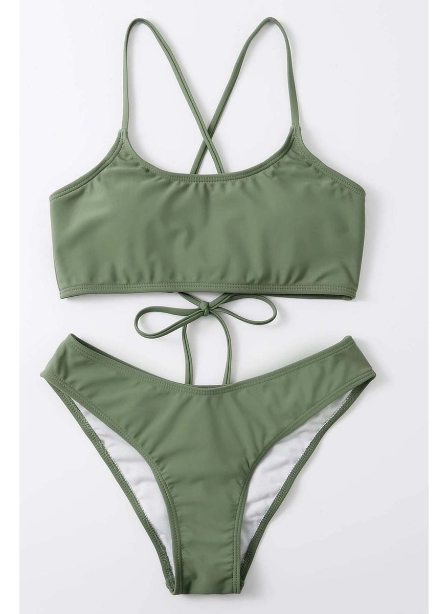 Angelsin Brazilian Gathered Back Bikini Set  - Image 4