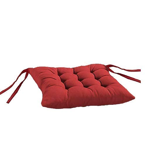 MITUL Microfiber Chair Cushion Seat Pad with Ties Use for Home Chair Bookstore Library Cafe Car Office 40X40cm 40x40 cm red 8 - Image 2