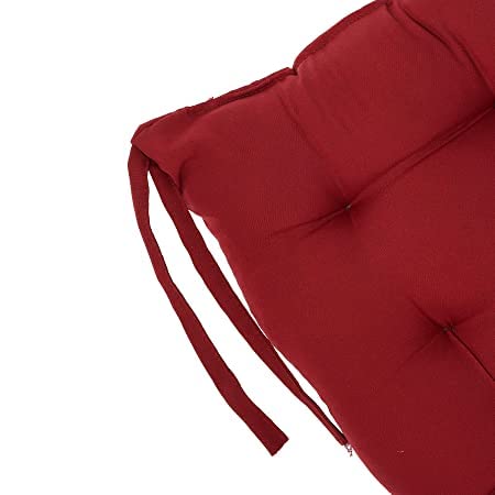 MITUL Microfiber Chair Cushion Seat Pad with Ties Use for Home Chair Bookstore Library Cafe Car Office 40X40cm 40x40 cm red 8 - Image 4