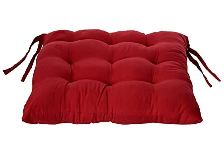 MITUL Microfiber Chair Cushion Seat Pad with Ties Use for Home Chair Bookstore Library Cafe Car Office 40X40cm 40x40 cm red 8 - Image 3