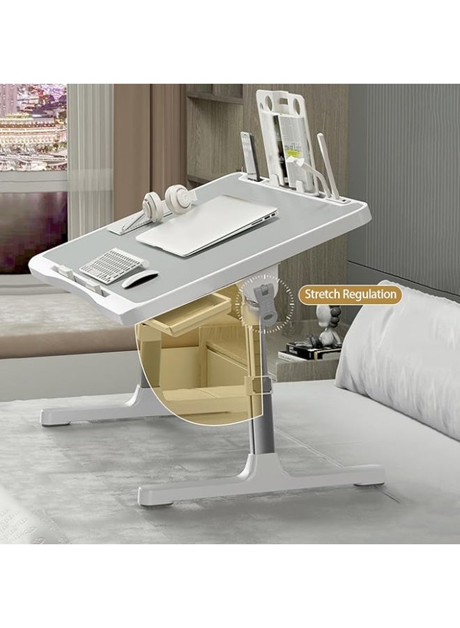Portable Laptop Desk for Bed with USB Charging Port and Storage Drawer, Adjustable Foldable Bed Table for Working, Writing, Reading and Daily Use - Image 3