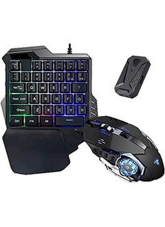 Generic Gaming Keyboard and Mouse Combo for Android – USB Wired Connection, Black, Compact Design for Mobile Gaming  - Image 1