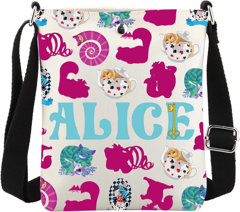 MBMSO Alice Crossbody Bag Alice Inspired Gifts for Alice Movies Fans Wonderland TV Show Gifts for Fairy Tale Fans Travel Bag - Image 1