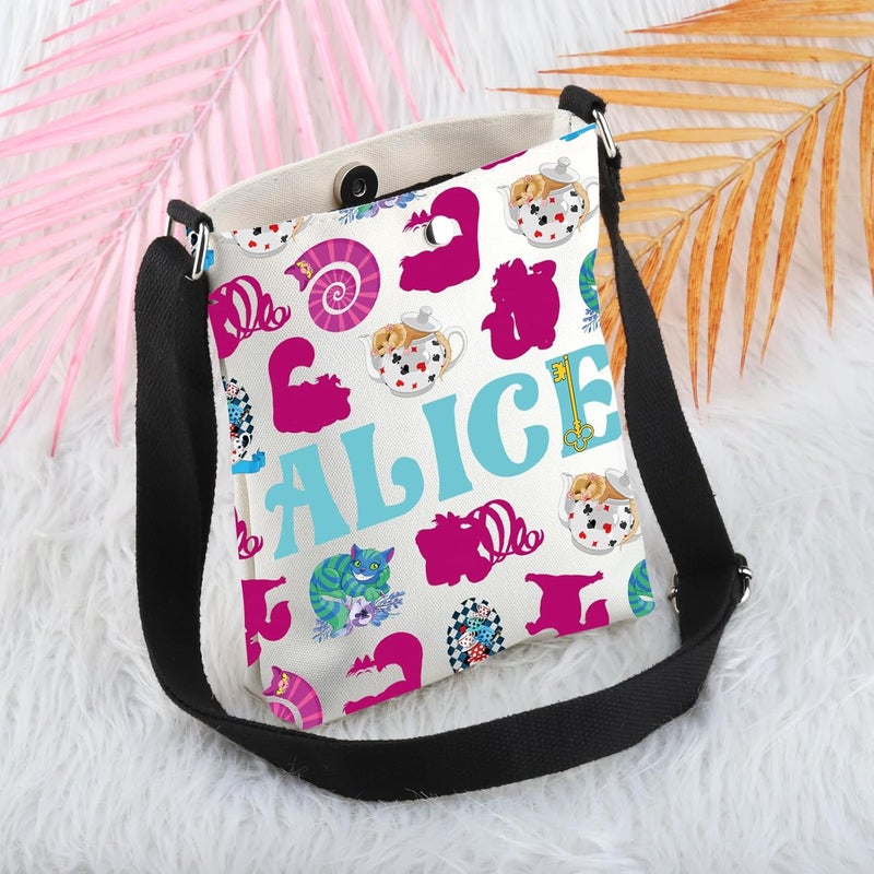 MBMSO Alice Crossbody Bag Alice Inspired Gifts for Alice Movies Fans Wonderland TV Show Gifts for Fairy Tale Fans Travel Bag - Image 4