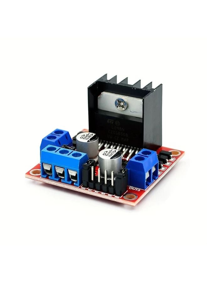 L298N Dual Channel Motor Driver Board Module With Heat Sinks For DC Stepper Motors - Image 2