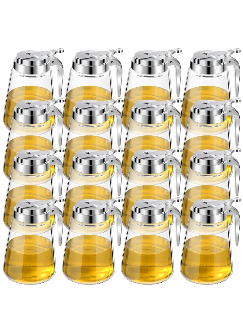 Zopeal Set of 12 Honey Maple Syrup Dispenser 12 oz Glass Bottle Syrup Pitcher Containers with Retracting Spout for Restaurants Sugar Coffee Milk Creamer Condiment 32 x 48 Inches 