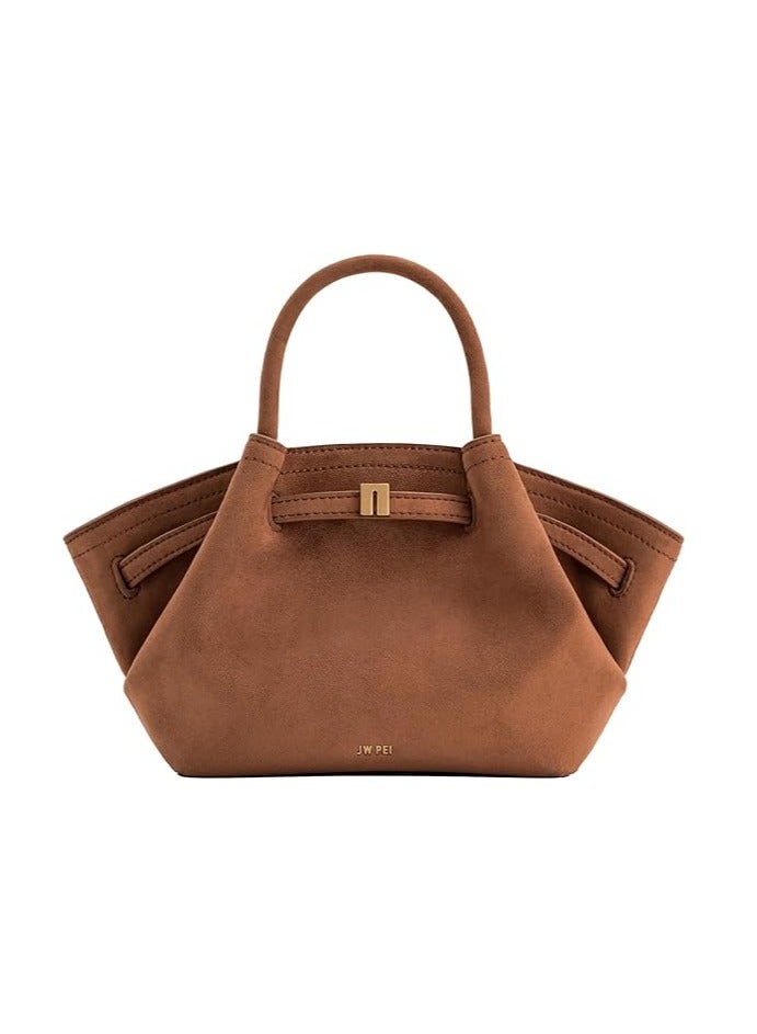 JW JW PEI Women's Hana Faux Suede Tote Bag With Crossbody strap, Women's Shoulder Bag, Women's Hand Bag,  Women's Travel Bag, Women's Crossbody Bag  - Image 1
