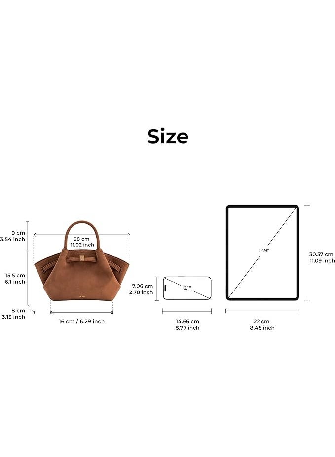 JW JW PEI Women's Hana Faux Suede Tote Bag With Crossbody strap, Women's Shoulder Bag, Women's Hand Bag,  Women's Travel Bag, Women's Crossbody Bag  - Image 2