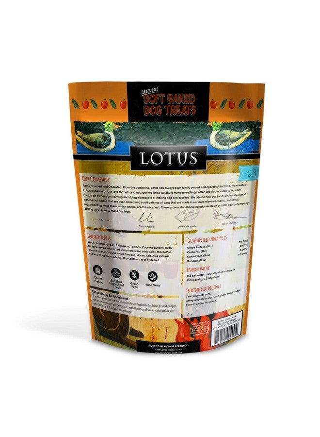 Lotus Wholesome Duck Recipe Soft Baked Dog Treats (10 Oz.) (784815904004) 