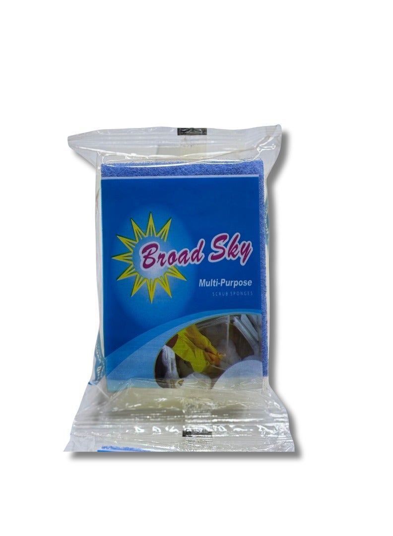 Generic BROAD SKY K-02 Scrub Sponges – Pack of 12 | Heavy-Duty Non-Scratch Cleaning Pads for Kitchen, Dishes & Surfaces - Image 3