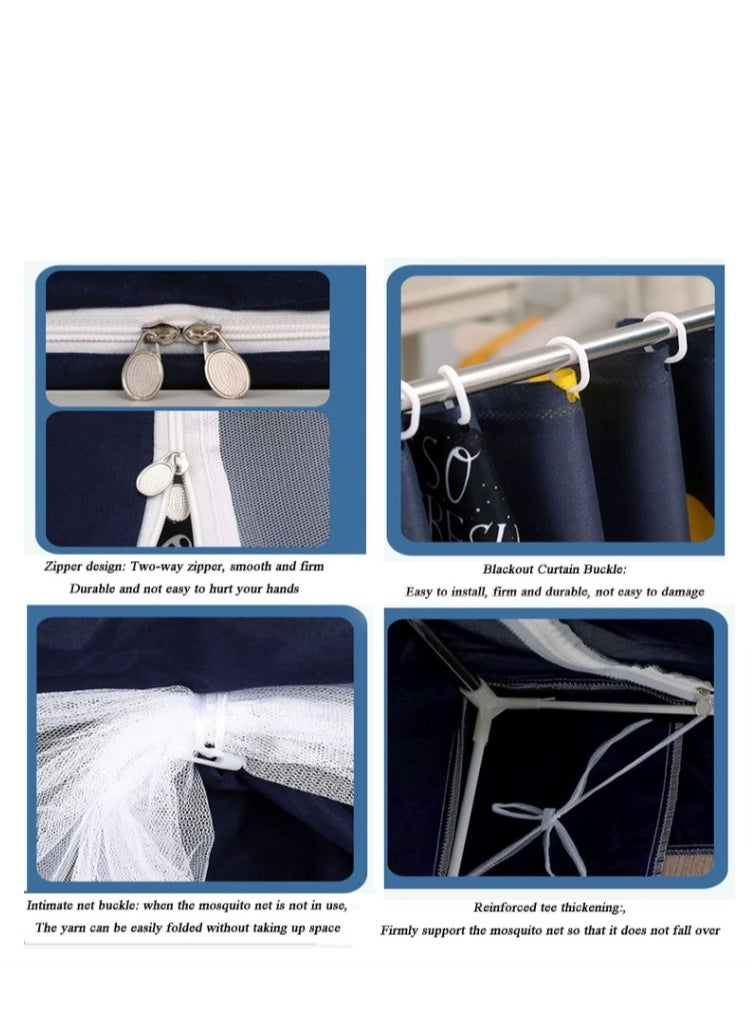 Bed Canopy Tents Curtain Blackout Curtain Single Bed Tent Curtain Student Shading Cloth Bed Canopy Mosquito Net Student Sleep Privacy Protection