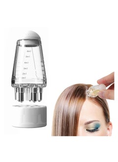 Hair Oil applicator, Scalp Applicator Comb, Scalp Oil Applicator, Root Comb Applicator Bottle for Hair, Hair Serum Applicator Suitable for Various Liquids, Ball Hair Oil Applicator Bottle (White)