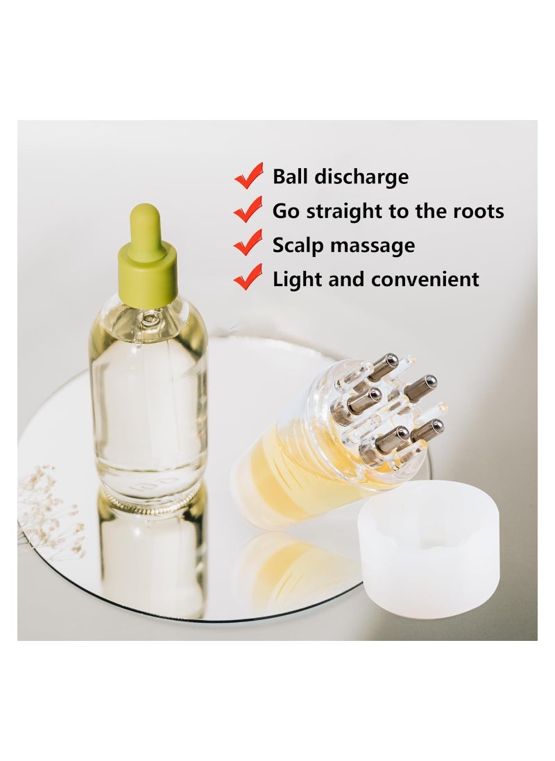 SYOSI - Hair Oil applicator, Scalp Applicator Comb, Scalp Oil Applicator, Root Comb Applicator Bottle for Hair, Hair Serum Applicator Suitable for Various Liquids, Ball Hair Oil Applicator Bottle (White) - Image 1