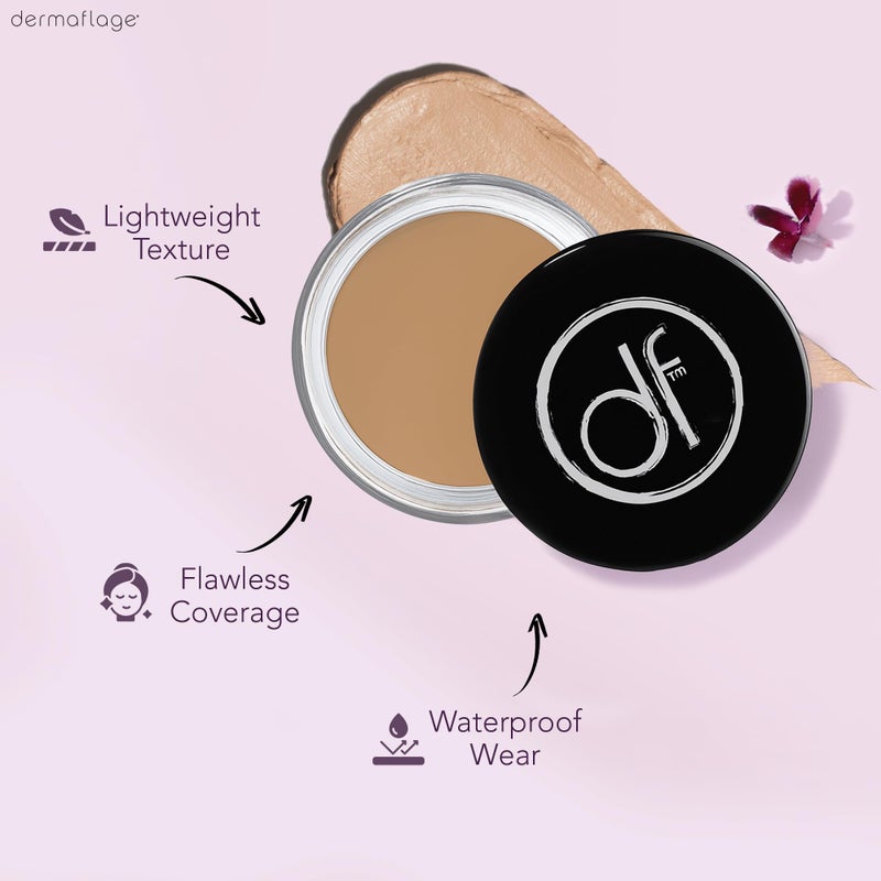 dermaflage Waterproof Concealer Cream, Full Coverage Waterproof Makeup, Color Match Promise by Dermaflage, 6g - Image 2