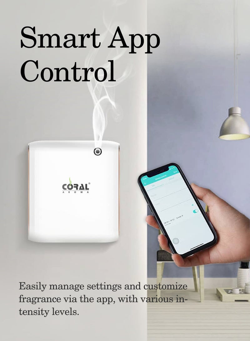 CORAL AROMA AEROMAX PRO 2.0 Smart Scent Diffuser | Wall Mountable | Bluetooth Control | Battery & Power Operated with 1 Year Warranty for Rest Rooms, Corridors,  Elevators  - Image 5