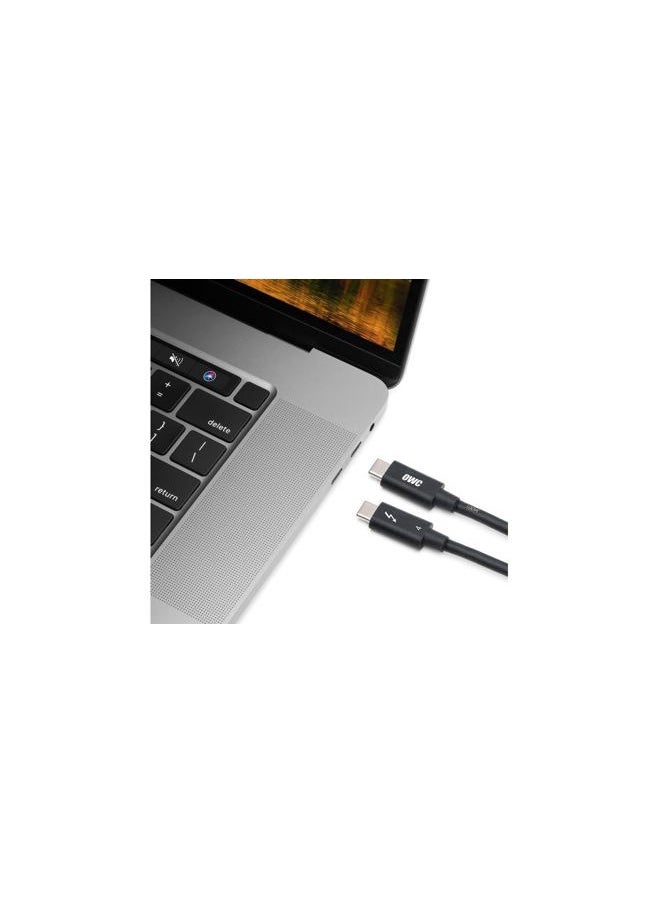 OWC 79-Inch Thunderbolt 4 and USB-C Cable with 40 GBPS Data Transfer, 100W Power Charging and 8K Video Capability (Black)  - Image 4