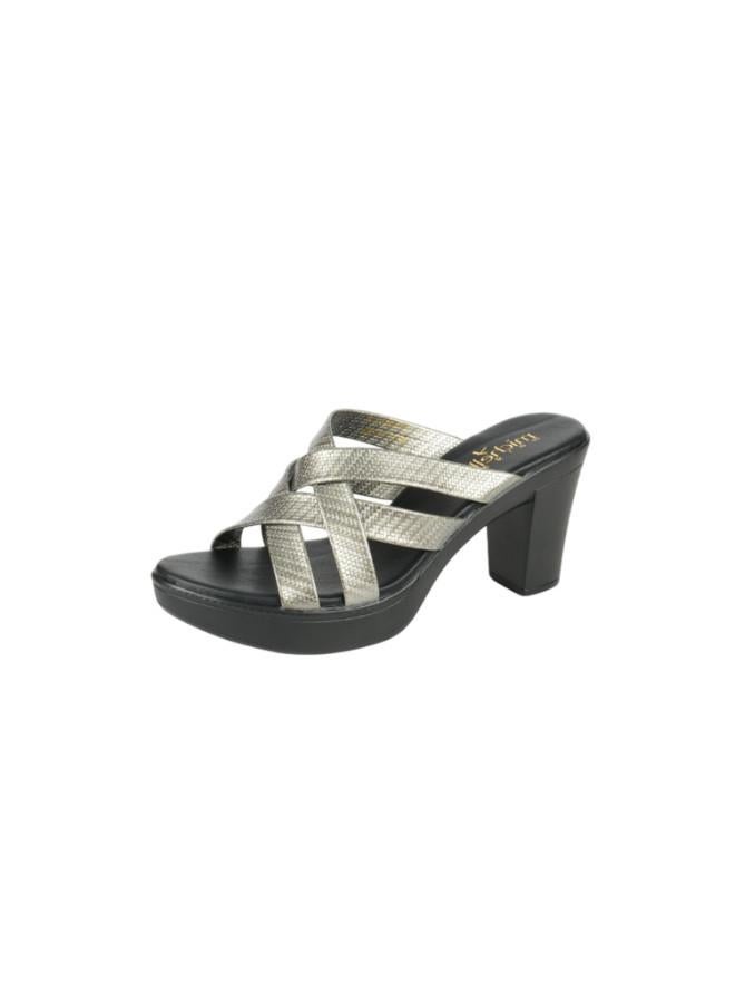 Michelle Morgan 092-2896 Michelle Morgan Ladies Block Heel Sandals 414RJ868 Grey - Image 1