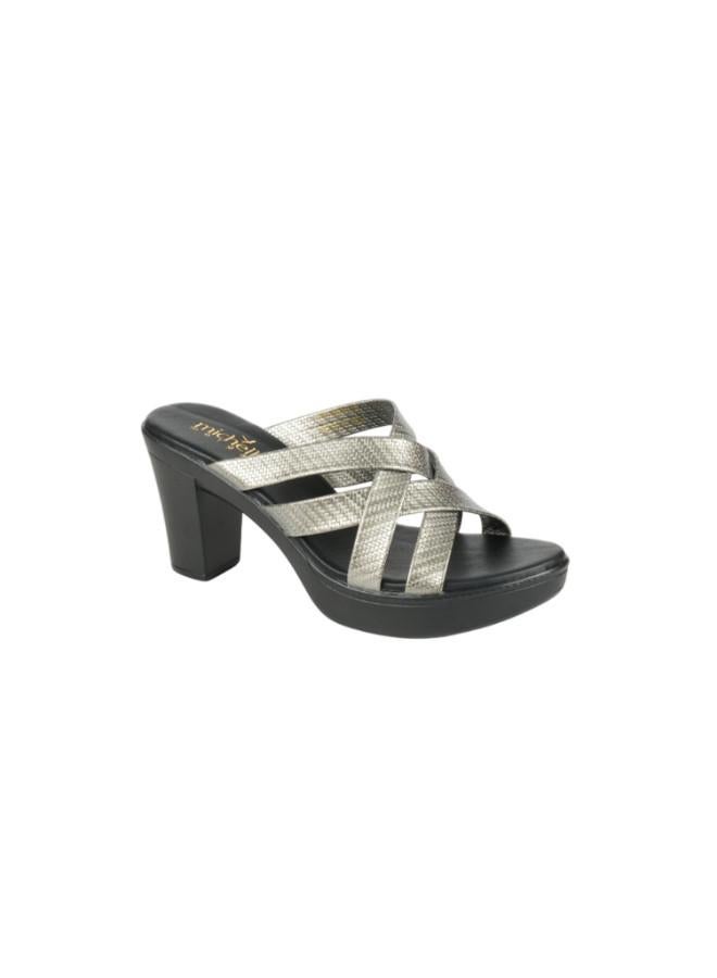 Michelle Morgan 092-2896 Michelle Morgan Ladies Block Heel Sandals 414RJ868 Grey - Image 2