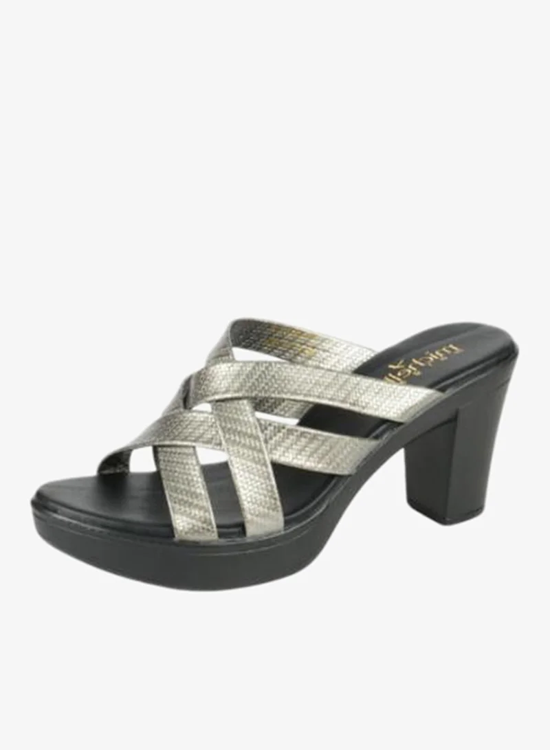 092-2896 Michelle Morgan Ladies Block Heel Sandals 414RJ868 Grey