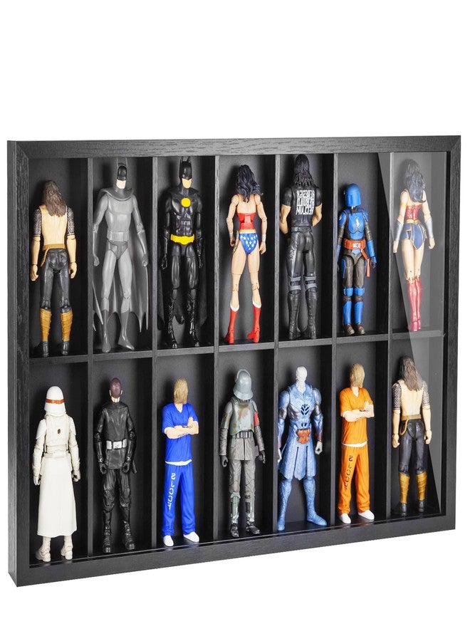 DisplayMore 6 inch Action Figure Wooden Display Case,Wall Mounted Collectors Showcase,Fit for 1/12 Sacle Star Wars / GI Joe / Marvel Action Figure Toy - Image 1