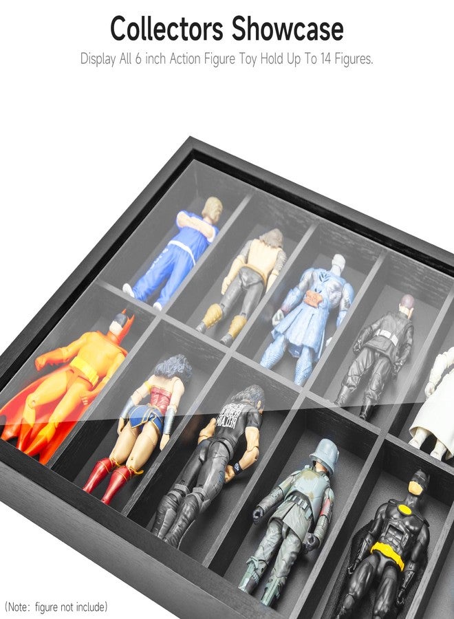 DisplayMore 6 inch Action Figure Wooden Display Case,Wall Mounted Collectors Showcase,Fit for 1/12 Sacle Star Wars / GI Joe / Marvel Action Figure Toy - Image 3