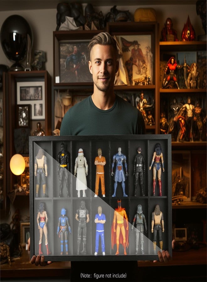 DisplayMore 6 inch Action Figure Wooden Display Case,Wall Mounted Collectors Showcase,Fit for 1/12 Sacle Star Wars / GI Joe / Marvel Action Figure Toy - Image 5