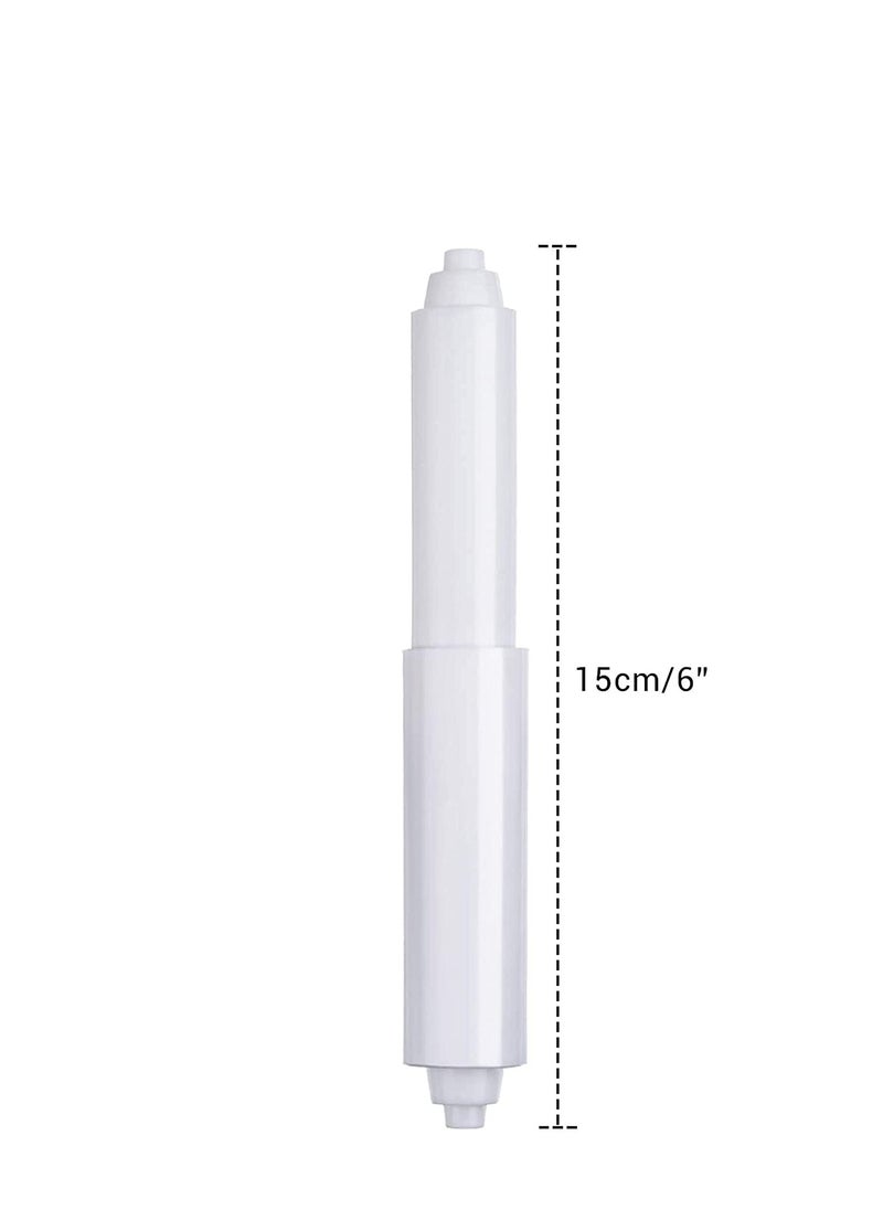 Generic - Toilet Paper Holder 2 Pack White Replacement Plastic Spring Loaded Roller, Tissue Roll Insert in Bathroom Roller Spring, Keeps Securely - Image 1