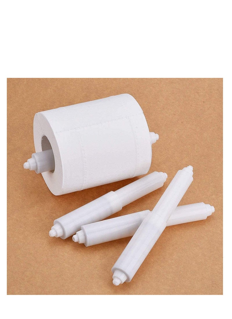 Generic - Toilet Paper Holder 2 Pack White Replacement Plastic Spring Loaded Roller, Tissue Roll Insert in Bathroom Roller Spring, Keeps Securely - Image 1