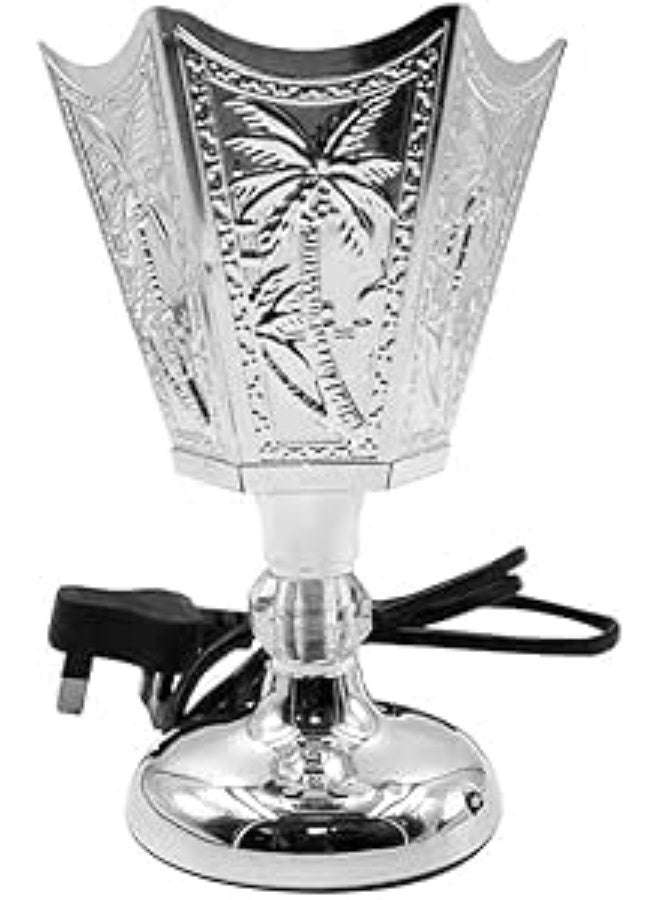 Medium Hexagon Charcoal Incense Burner - WF001V - Silver - Image 2