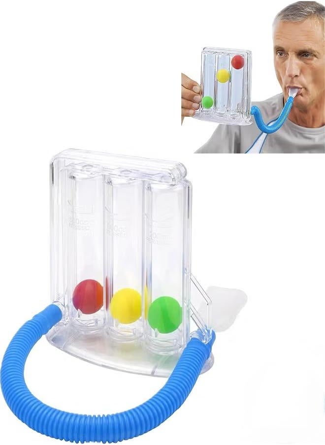 Generic 3 Balls Spirometer Respiratory Lung Exerciser, Breathing Trainer, Lung Trainer, Breathing Exercise Trainer For Lung Function And Speech Therapy  - Image 3