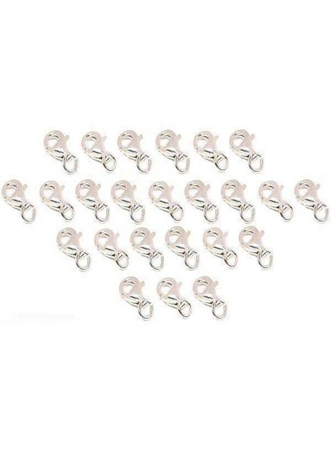 FindingKing 24 Sterling Silver .925 Lobster Claw Clasps Jewelry Findings 9mm x 5mm
