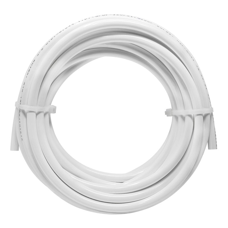 Metpure 38 OD x 25 Feet Length LLDPE Polyethylene Tubing for Reverse Osmosis Deionized Water Filtration Systems Refrigerators and Other Appliances 38 OD 25 White