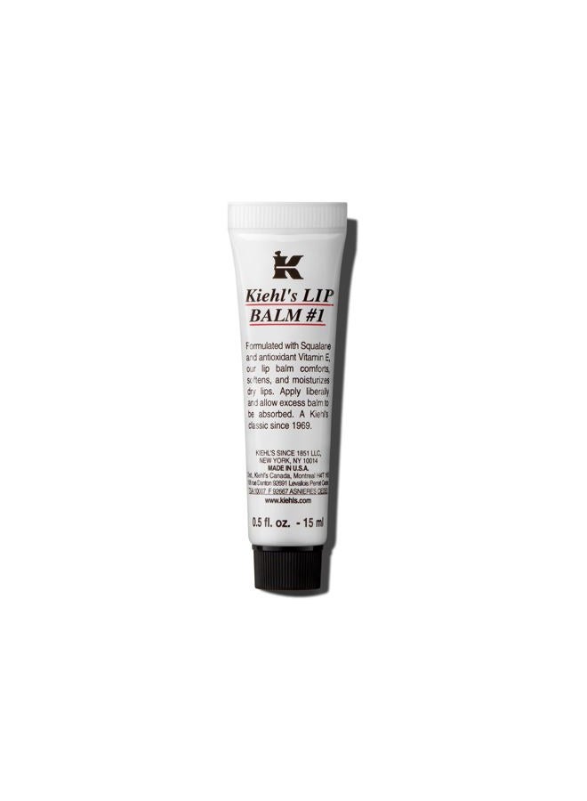 Kiehl's Lip Balm #1, Moisturizing Clear Lip Treatment for Dry Lips, Hydrating & Soothing, with Squalane, Aloe Vera & Vitamin E, Paraben-free, Fragrance-free, Unscented - 0.5 fl oz  - Image 1