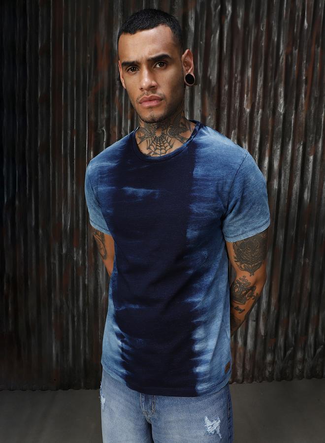 هاي ستار تيشيرت رجالي كحلي بقصة عادية - كلاسيكي ومريح - Image 1