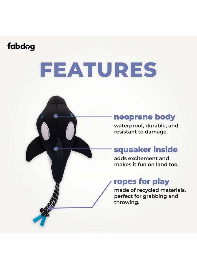 fabdog Floaties Dog Toys - Squeaky Floating Water Toys for All Breeds - Cute & Durable Duck Puppy Toys - Fun Nylon Squeak Toy Made with Recycled Materials | Whale - Image 3