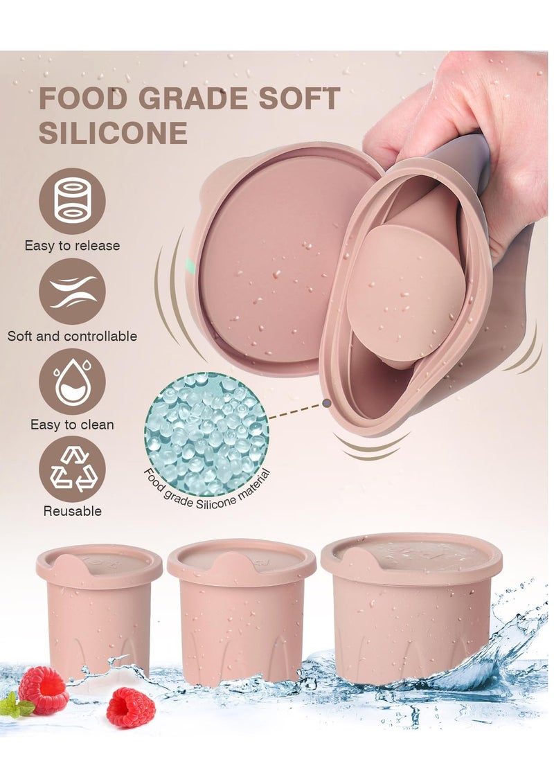 Generic - Ice Mold for Stanley Cup Ice Cube Tray for Stanley 30-40 Oz Tumbler Cup 3 Pcs Silicone Ice Cube Molds With Lid for Drinks Coffee Easy Fill and Release Ice Maker (Pink) - Image 1
