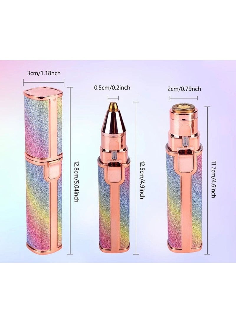 Eyebrow Trimmer & Facial Hair Remover for Women – 2-in-1 Painless Rechargeable Beauty Shaver with LED Light for Face, Lips, Nose, Chin, Bikini & Body Grooming for Smooth Skin - Image 5