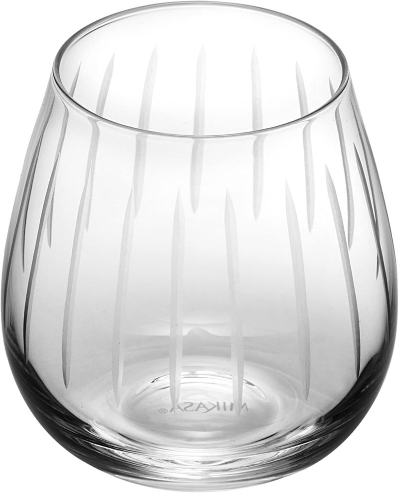 Mikasa Cheers Stemless Wine Glass Set, 14-Ounce, Set of 4 with Unique Designs - Image 3