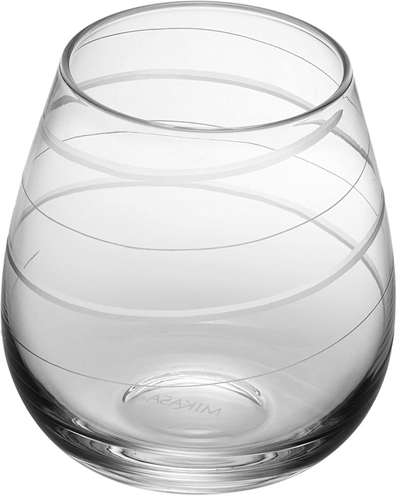 Mikasa Cheers Stemless Wine Glass Set, 14-Ounce, Set of 4 with Unique Designs - Image 5