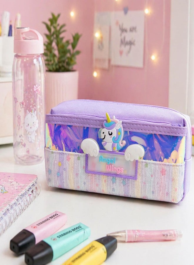 BLLUEX Large Capacity Pencil Case for Kids & Students, Durable Zipper Pouch, Aesthetic Stationery Organizer for School, College & Office (Boys & Girls) (Purple) - Image 5