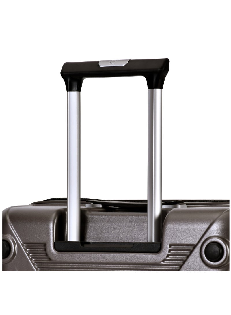 إيمينينت حقيبة سفر صلبة متوسطة بعجلات دوارة مزدوجة هادئة وقفل ، بولي كربونات خفيفة الوزن، لون ذهبي رمادي - Image 5