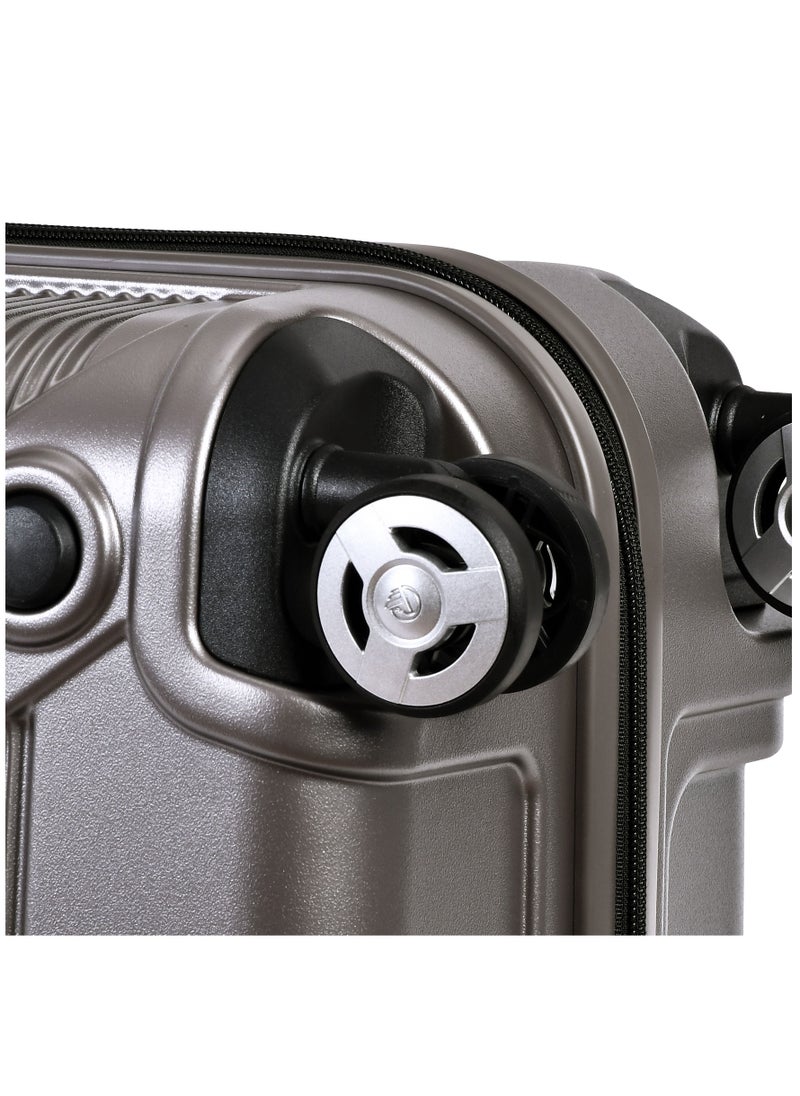 eminent - Hard Case Travel Bag Medium Luggage Trolley Polycarbonate Lightweight Suitcase 4 Quiet Double Spinner Wheels With Tsa Lock KJ97 Gold Grey - Image 1