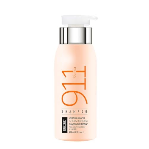 Biotop Professional 911 Shampoo Quinoa 250ml|Unisex |It Hydrates & Restore Hair’s Shine| With Quinoa & Vitamin E for Colored, Dry, Very Damaged & Burnt/Over processed hair|Paraben, SLS & Sulfate free - Image 1