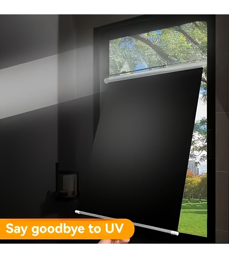 1pc No Drill Suction Cup Blackout Roller Shade Thermal Insulating Window Blinds For All Windows - Image 2
