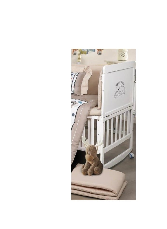 هورس مفرش سرير حواجز سرير اطفال 5 قطع صيفي ليمنح طفلك الراحة من المايكروفايبر ، 5 قطع مقاس اللحاف 132x104سم - Image 4