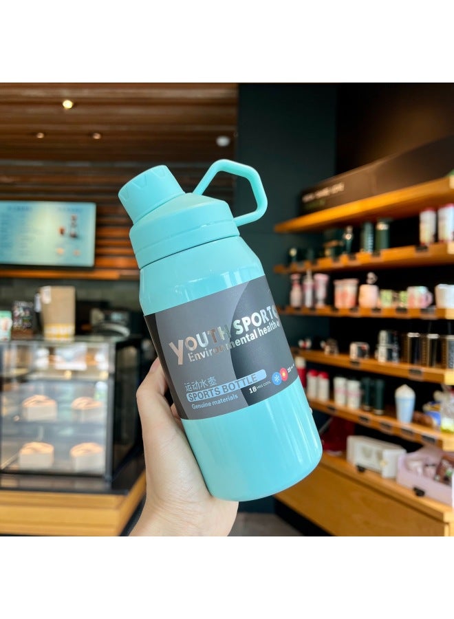 Creative New Stainless Steel Sports Kettle Large Capacity Vacuum Insulation Cup Outdoor Portable With Handle Riding Cup