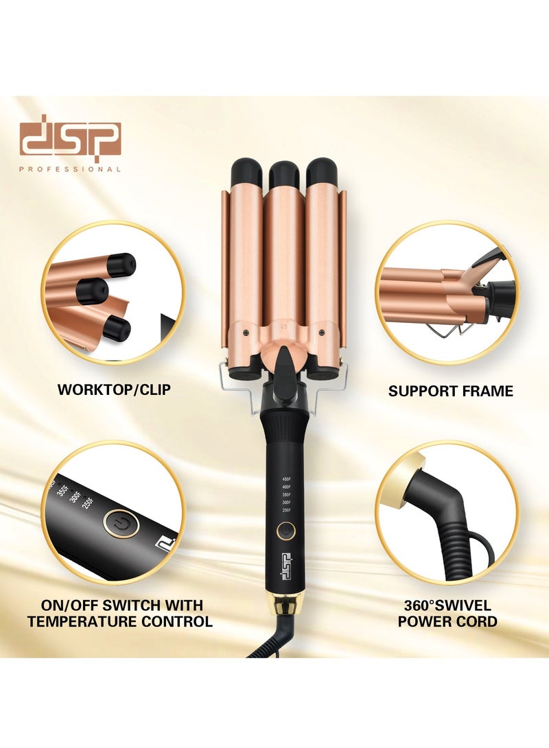 Straight Curl Dual-purpose Multi-function Curling Iron Long-lasting Styling without Damaging Hair Straightening Iron Clip Iron European Standard - Image 2