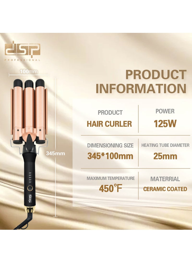 Straight Curl Dual-purpose Multi-function Curling Iron Long-lasting Styling without Damaging Hair Straightening Iron Clip Iron European Standard - Image 3